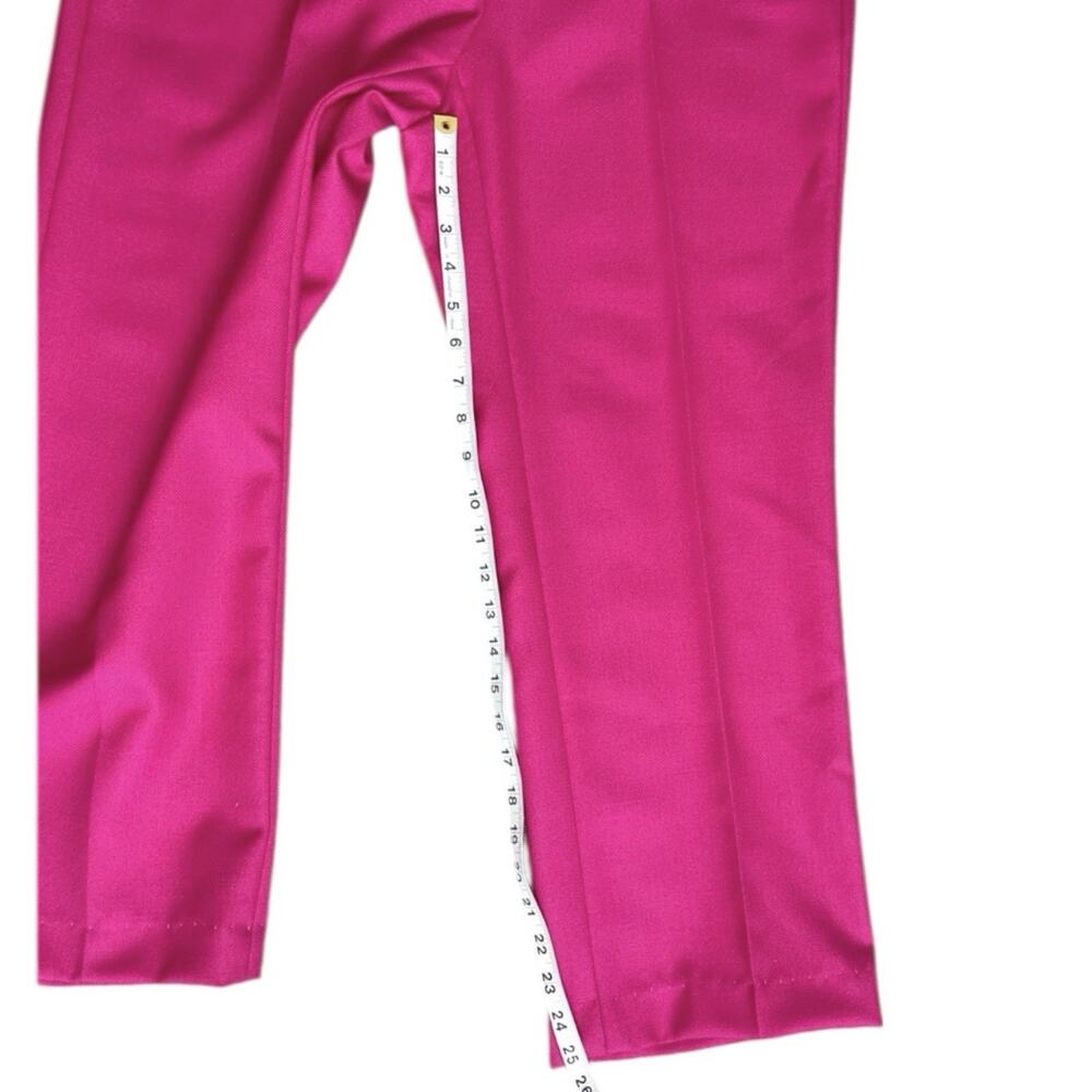 BOSS Womens Slim Fit Talawa Ankle Pants Bright Pink Wool Twill US 16 NWOT $368 - Picture 15 of 16